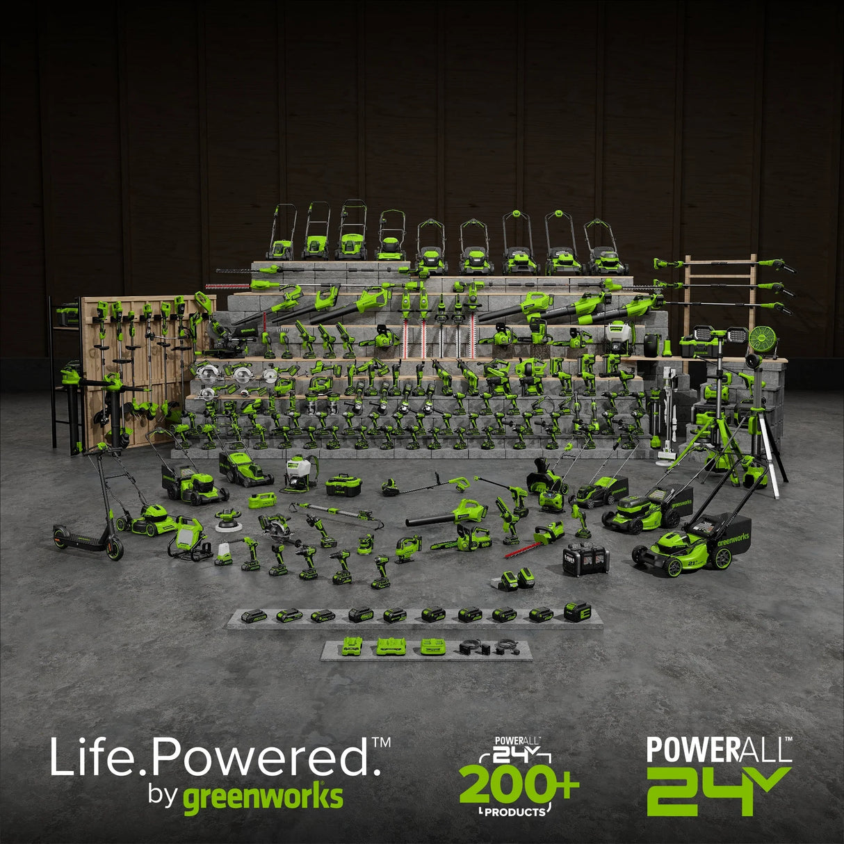 POWERALL 48V (24V x 2) Déchaumeuse / Scarificateur 2-en-1 38cm - Sans batterie