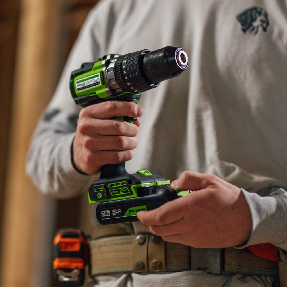 POWERALL 24V PRO Perceuse à percussion 60Nm - 2 Batteries