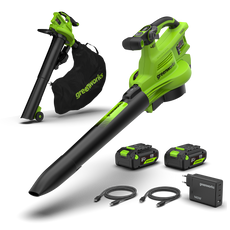 POWERALL 48V (24V x 2) Souffleur / Aspirateur à feuilles Gen. II - 2x Batteries 4Ah