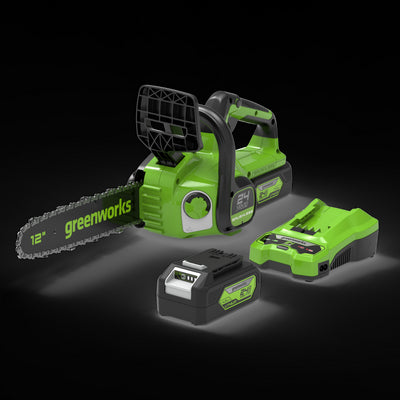 24V Tronçonneuse 30cm - Batterie 4Ah