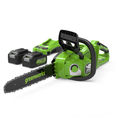 POWERALL 48V (24V x 2) Tronçonneuse 36cm - 2x Batteries 4Ah