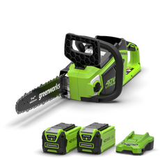 40V Tronçonneuse 35cm 1,5 kW - 2x Batteries 2Ah