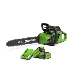 40V Tronçonneuse 40cm 1,8 kW - 2x Batteries 2Ah