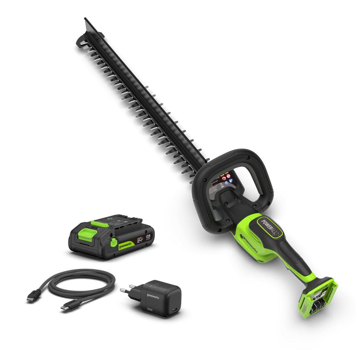POWERALL 24V Taille-haie 61cm Gen. II - Batterie 2Ah