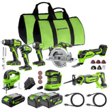 POWERALL 24V Kit d’outils électroportatifs 8 pièces - 3 Batteries