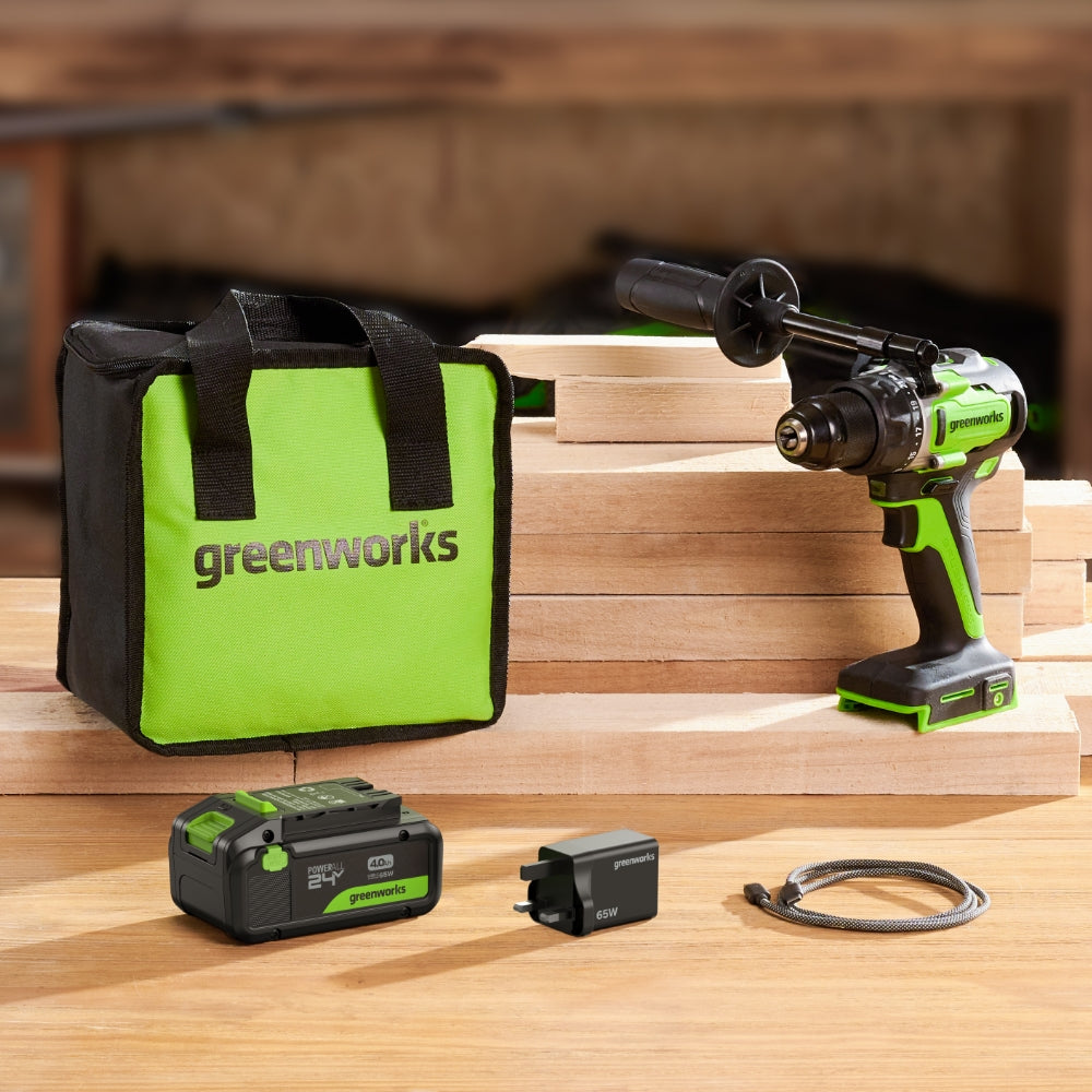 24V Perceuse à percussion 90Nm – Batterie 4Ah