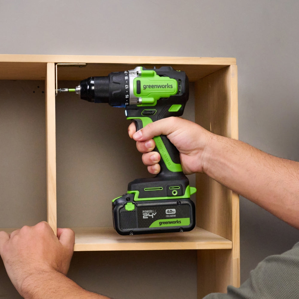 24V Perceuse à percussion 90Nm – Batterie 4Ah