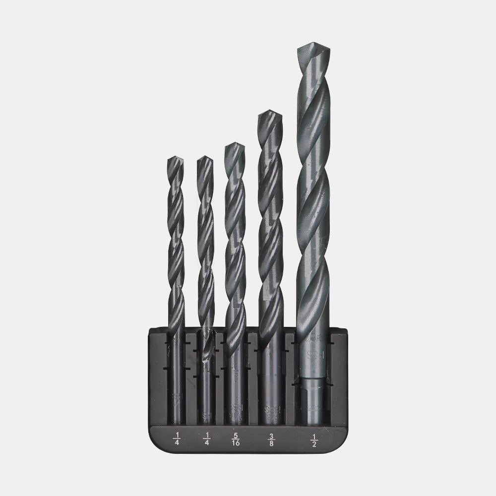 Jeu De 21 Forets Torsadés Milwaukee - Oxyde Noir, Tige 3 Plats Pour Bois & Métal