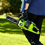 POWERALL 48V (24V x 2) Tronçonneuse 36cm - 2x Batteries 4Ah