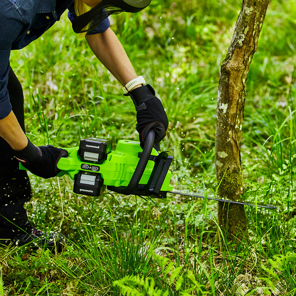 POWERALL 48V (24V x 2) Tronçonneuse 36cm - 2x Batteries 4Ah