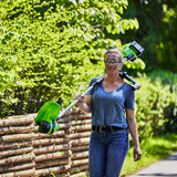 POWERALL 48V (24V x 2) Débroussailleuse à guidon double 38cm - 2x Batteries 4Ah