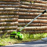 POWERALL 48V (24V x 2) Débroussailleuse à guidon double 38cm - 2x Batteries 4Ah