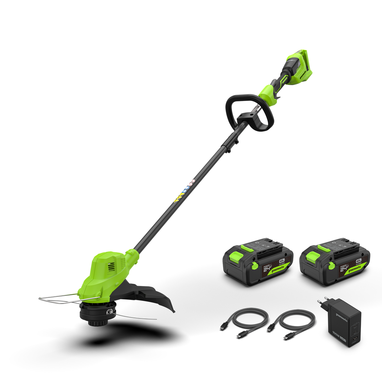 POWERALL 48V (24V x 2) Coupe-bordure 38cm - 2x Batteries 4Ah