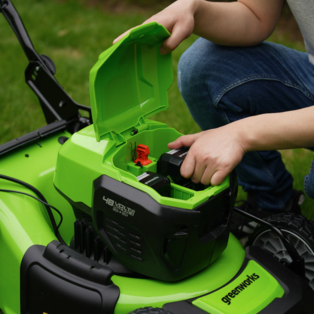 POWERALL 48V (24V x 2) Tondeuse Autotractée 46cm - 2x Batteries 4Ah