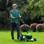 POWERALL 48V (24V x 2) Kit combo Tondeuse Autotractée 46cm + Coupe-bordure 30cm