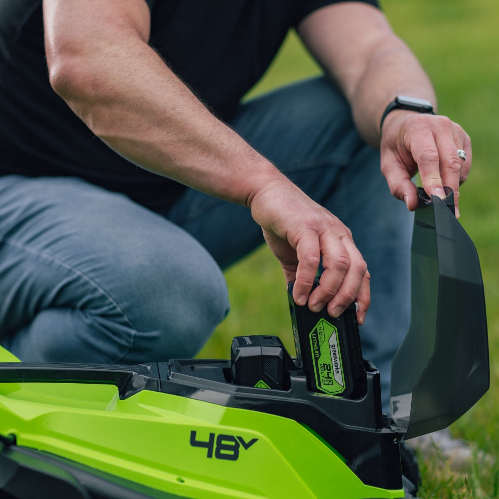 POWERALL 48V (24V x 2) Tondeuse 36cm - 2x Batteries 4Ah