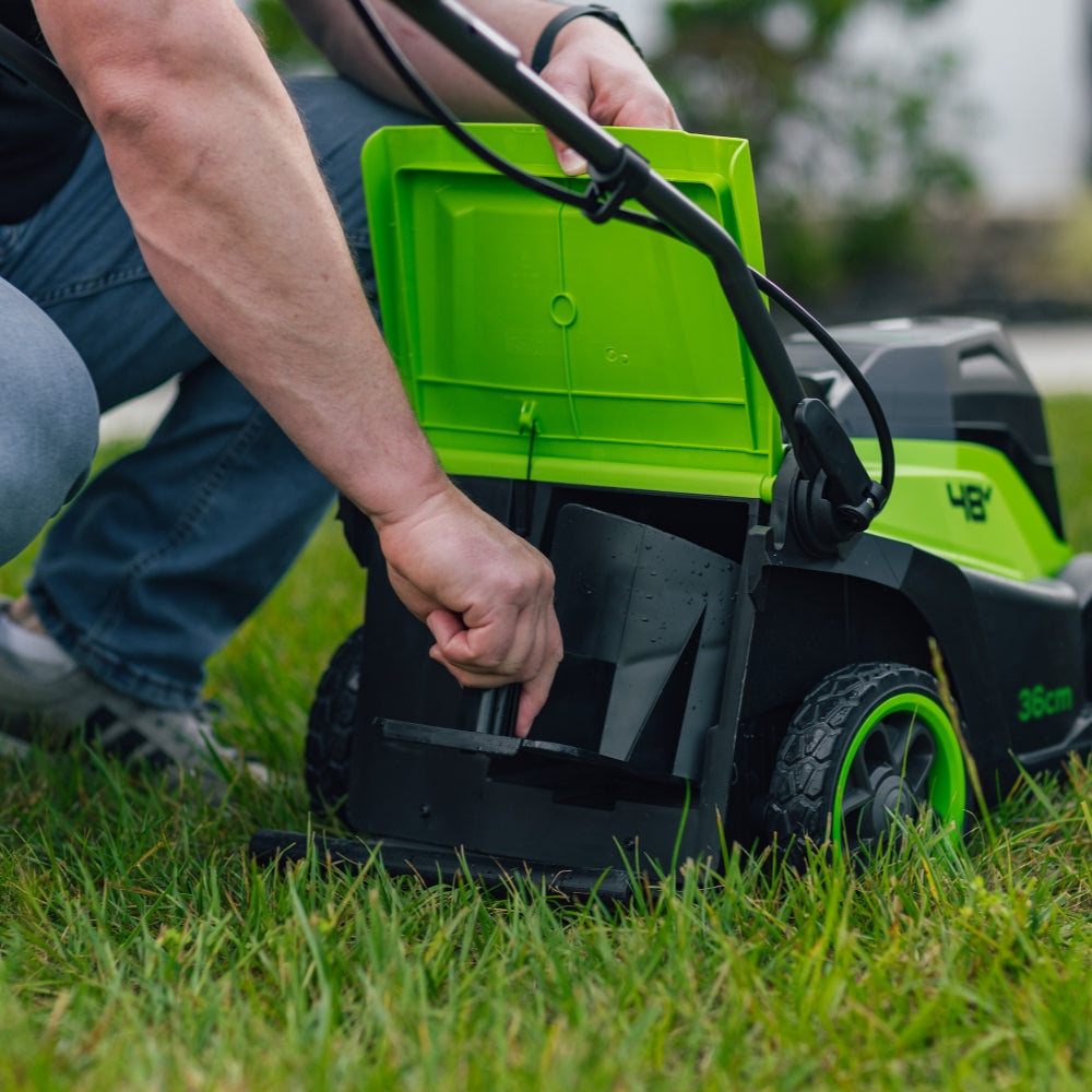 POWERALL 48V (24V x 2) Tondeuse 36cm - 2x Batteries 4Ah