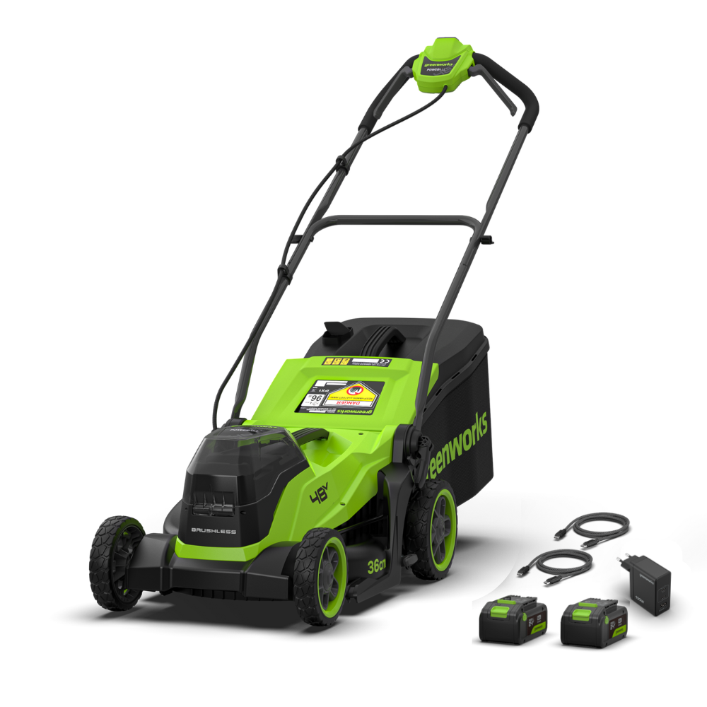 POWERALL 48V (24V x 2) Tondeuse 36cm - 2x Batteries 4Ah