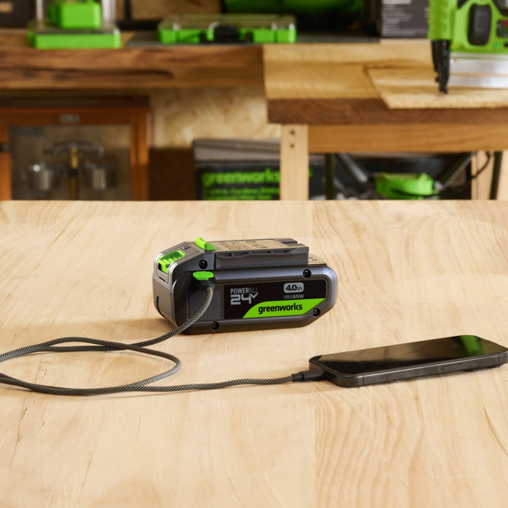 POWERALL 24V Kit de Démarrage Batterie USB-C 4Ah + Chargeur 65W