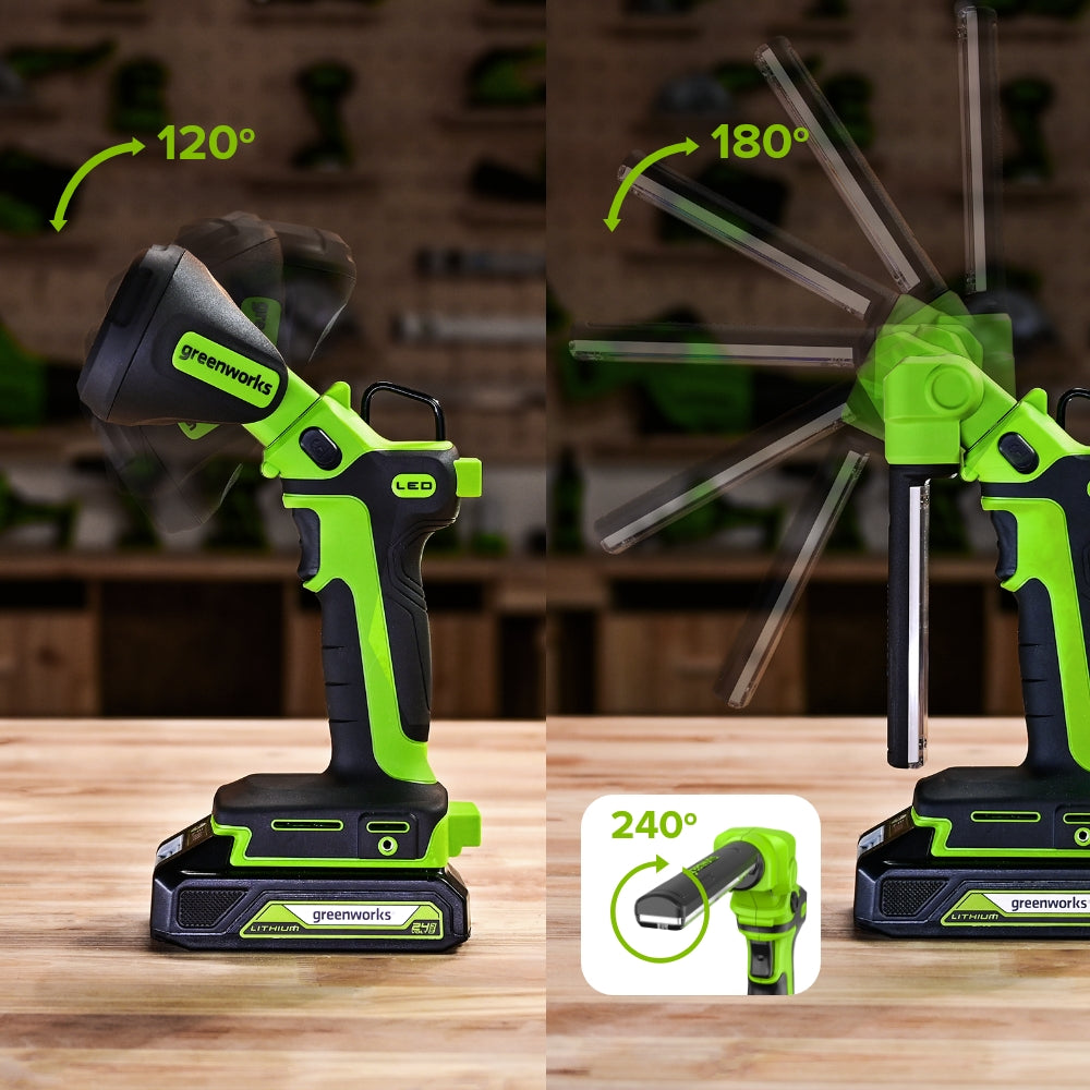 POWERALL 24V Lampe de travail LED 2-en-1 – Sans batterie