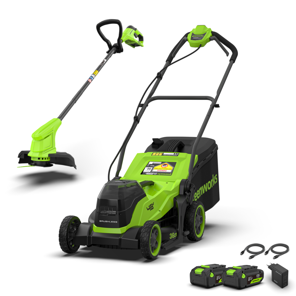 POWERALL 48V (24V x 2) Tondeuse 36cm + 24V Coupe-bordure 25cm Gen. II Kit