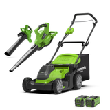 40V Tondeuse 41cm + Souffleur / Aspirateur à feuilles 280 km/h Kit