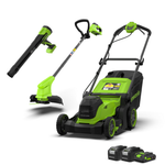 POWERALL 48V (24V x 2) Tondeuse 41cm + 24V Coupe-bordure 25cm + 24V Souffleur 209 km/h Kit