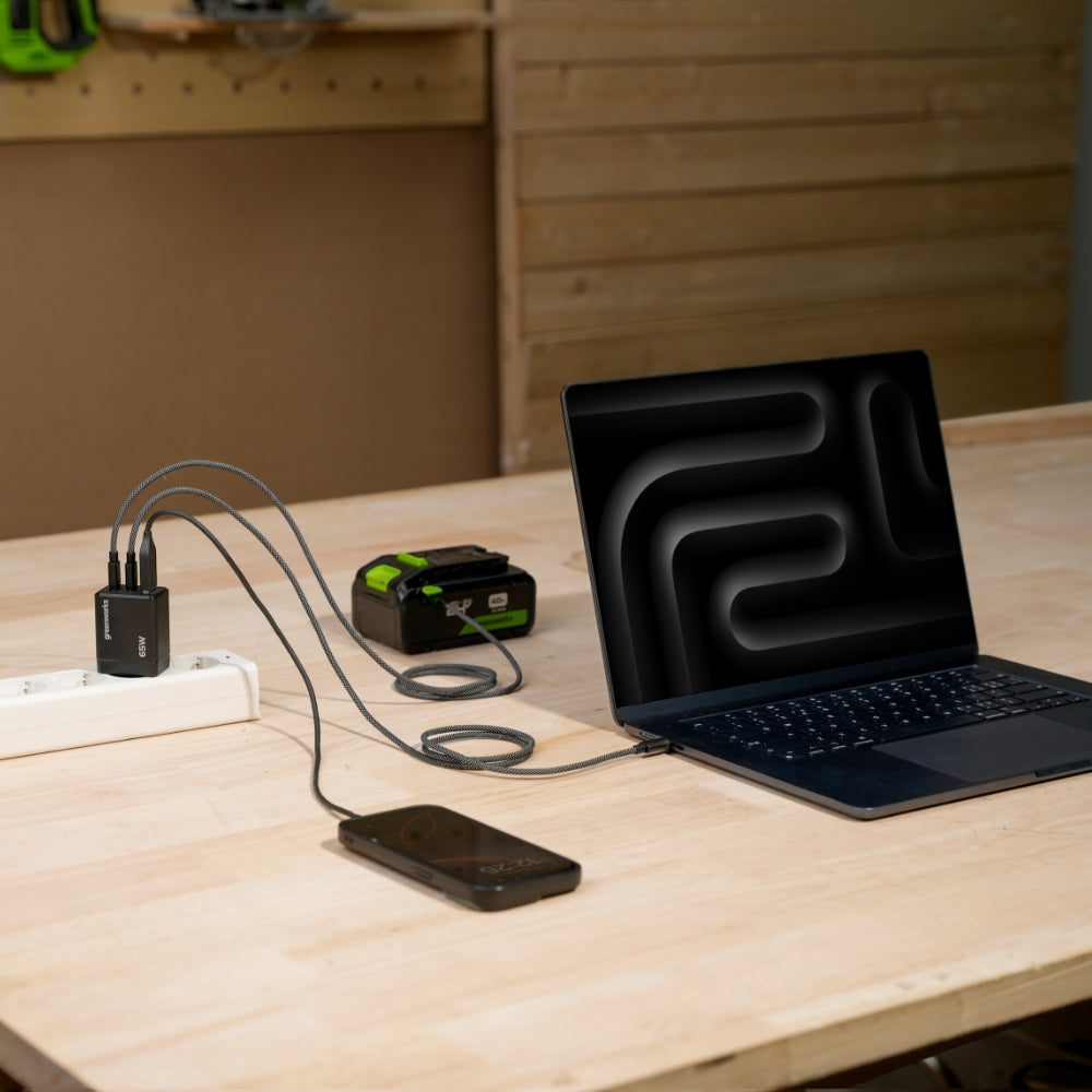 POWERALL 24V Kit de Démarrage Batterie USB-C 2Ah + Chargeur 65W