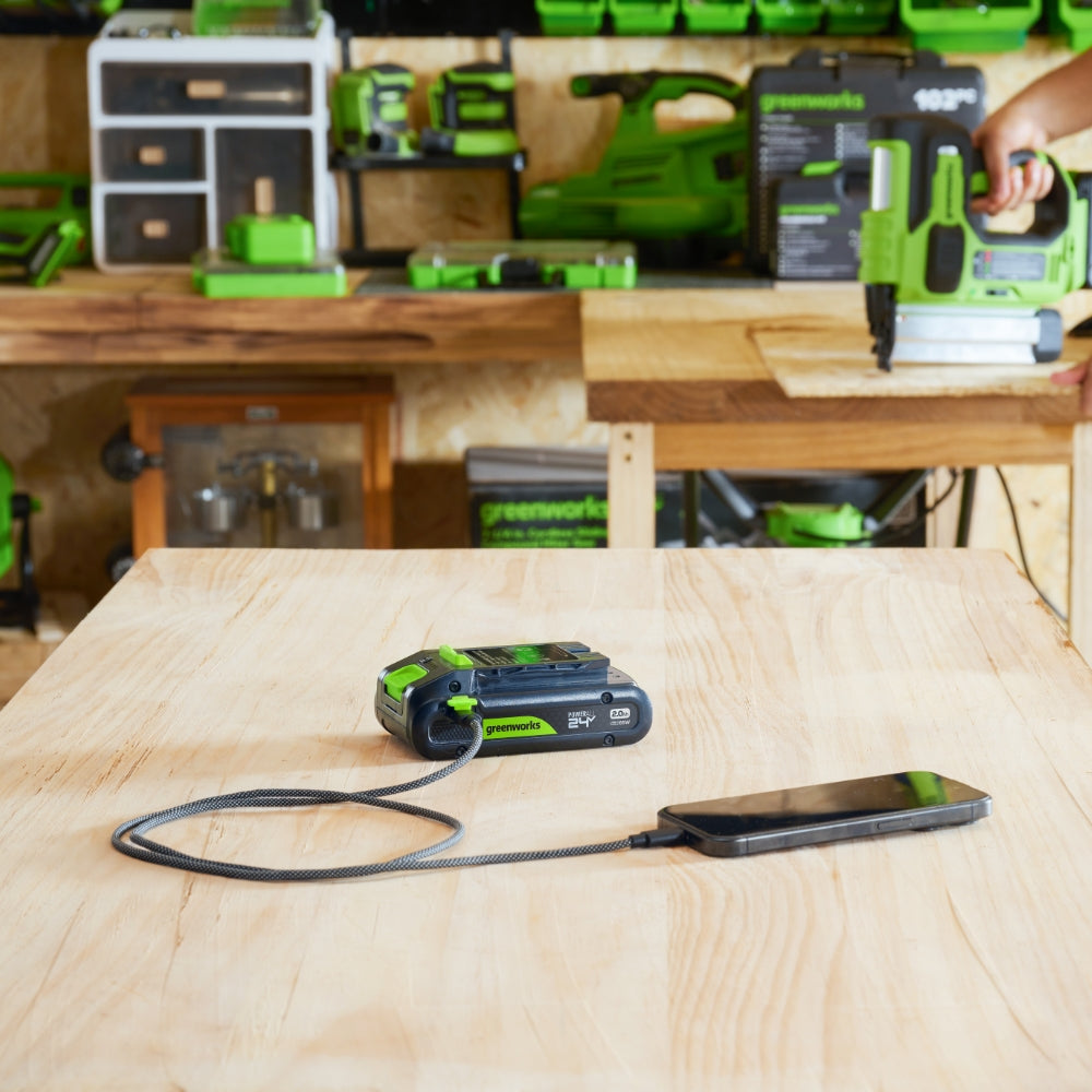 POWERALL 24V Kit de Démarrage Batterie USB-C 2Ah + Chargeur 65W