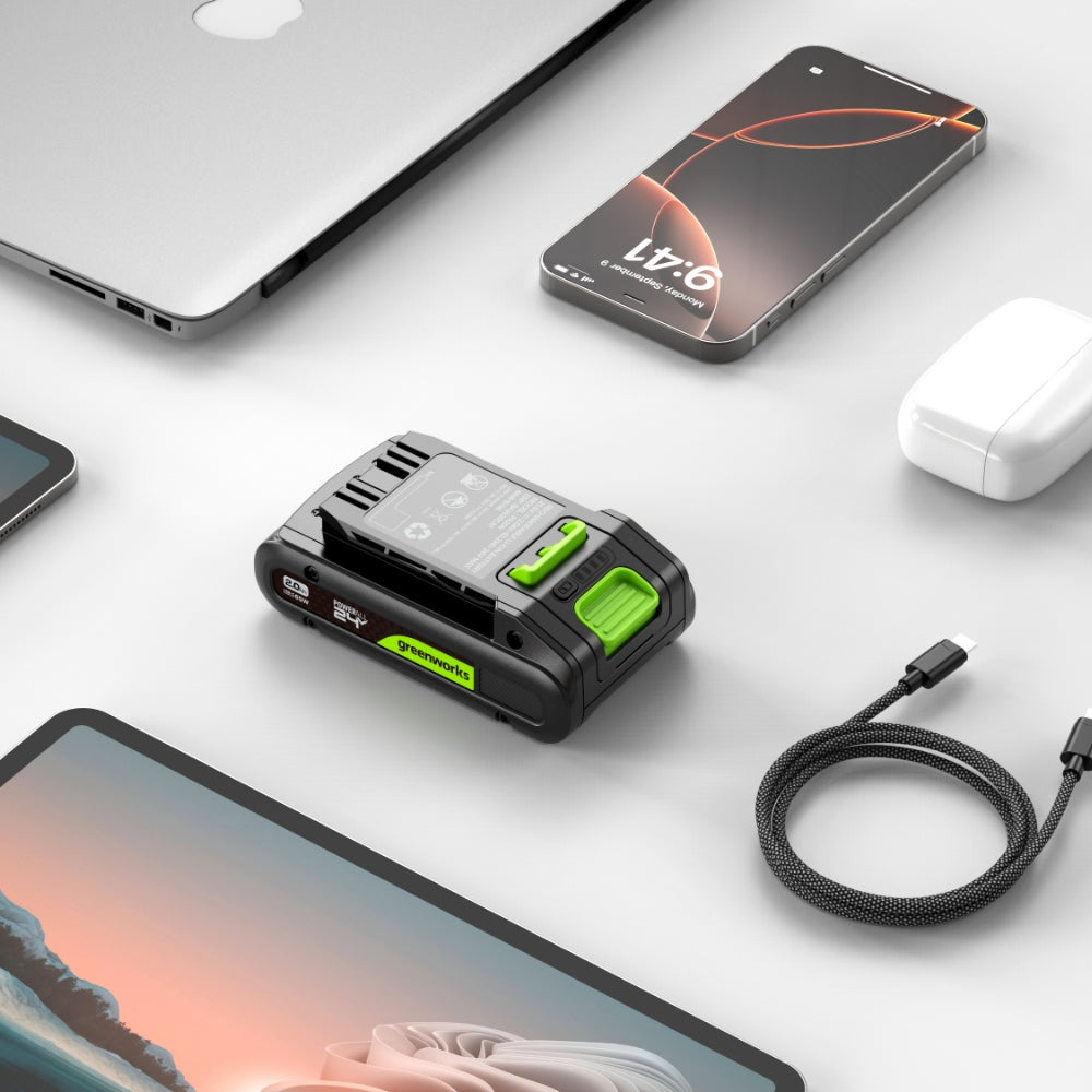 POWERALL 24V Kit de Démarrage Batterie USB-C 2Ah + Chargeur 65W