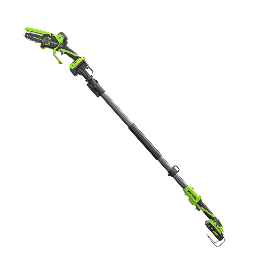 POWERALL 24V Mini Tronçonneuse 15cm Gen. II avec perche d'extension - Batterie 2Ah