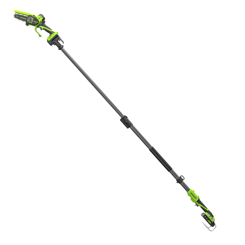 POWERALL 24V Mini Tronçonneuse 10cm Gen. II avec perche d'extension - Batterie 2Ah