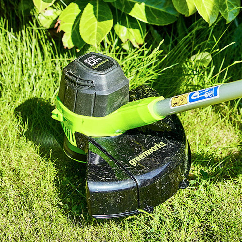 Tondeuse à Gazon Greenworks 40V 41cm + Bobines Fil Coupe-herbe - Batterie 2Ah, Sac 50L, Mulching - Pour Pelouse Jusqu'à 250m² - 6