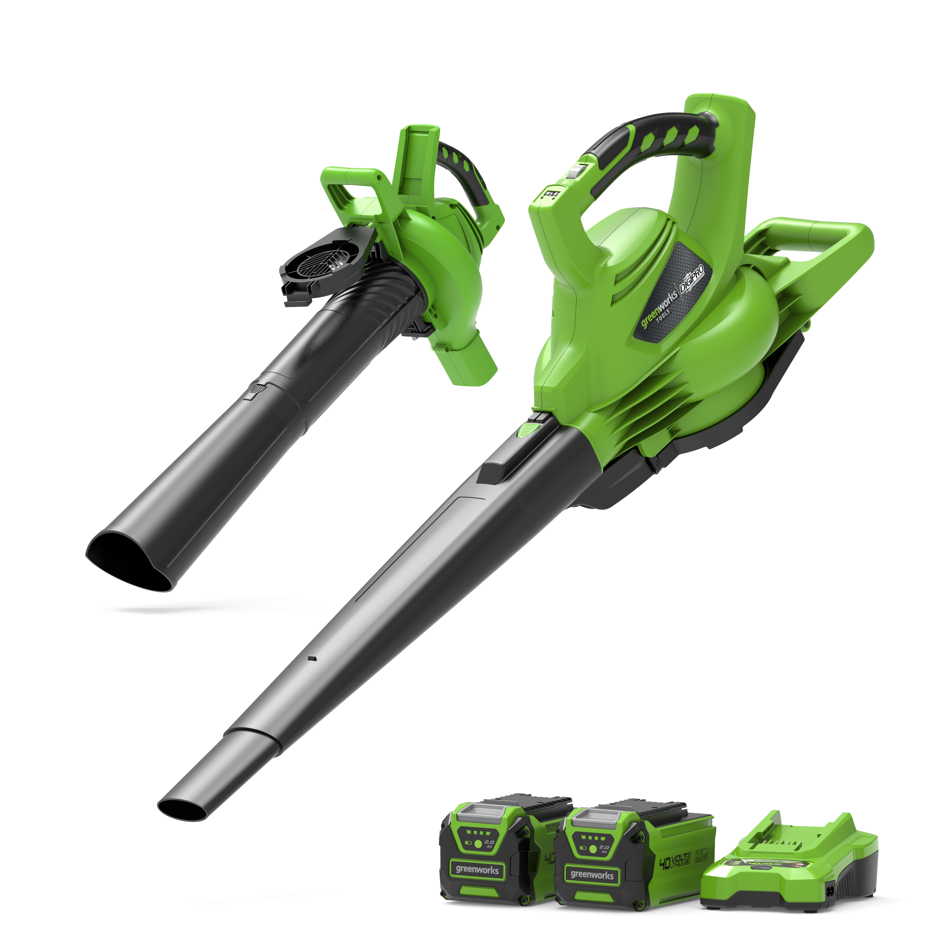 40V Leaf Blower / Leaf Vacuum 280 km/h - 2x 2Ah Battery
