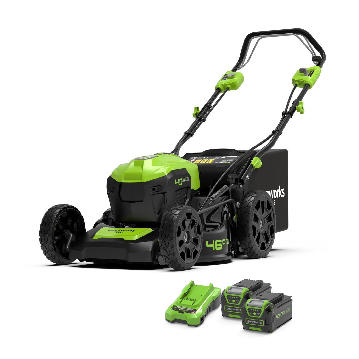 40V Lawn Mower 46cm SP - 2x 4Ah Battery