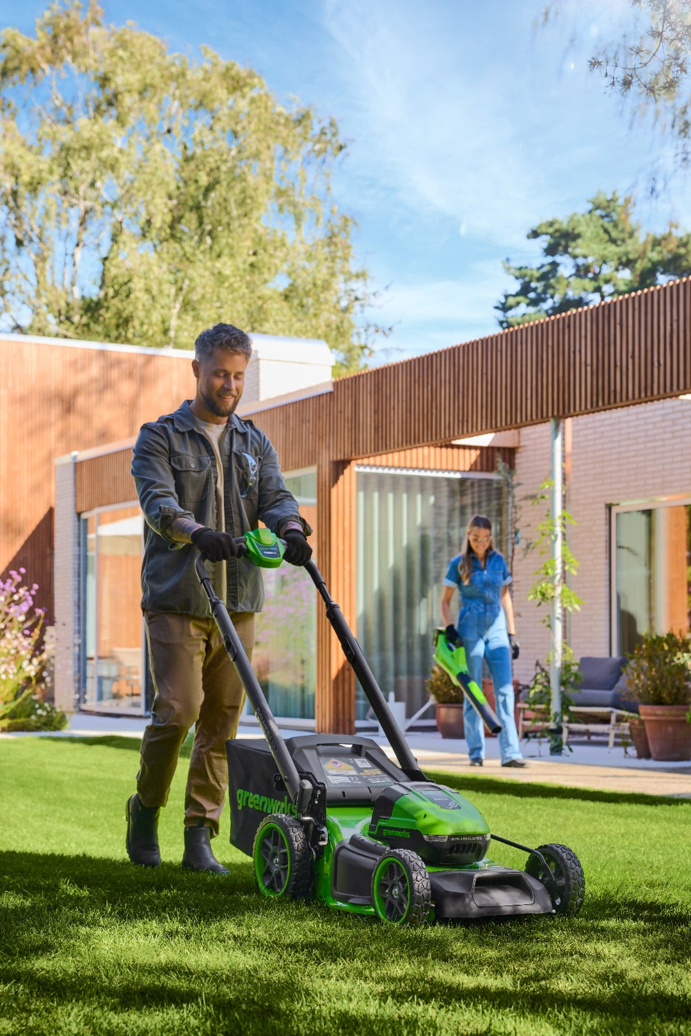 POWERALL 48V (24V x 2) Tondeuse 46cm Autotractée Gen. II - 2x Batteries 4Ah