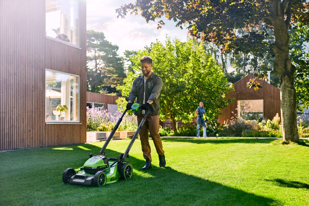 POWERALL 48V (24V x 2) Tondeuse 46cm Autotractée Gen. II - 2x Batteries 4Ah