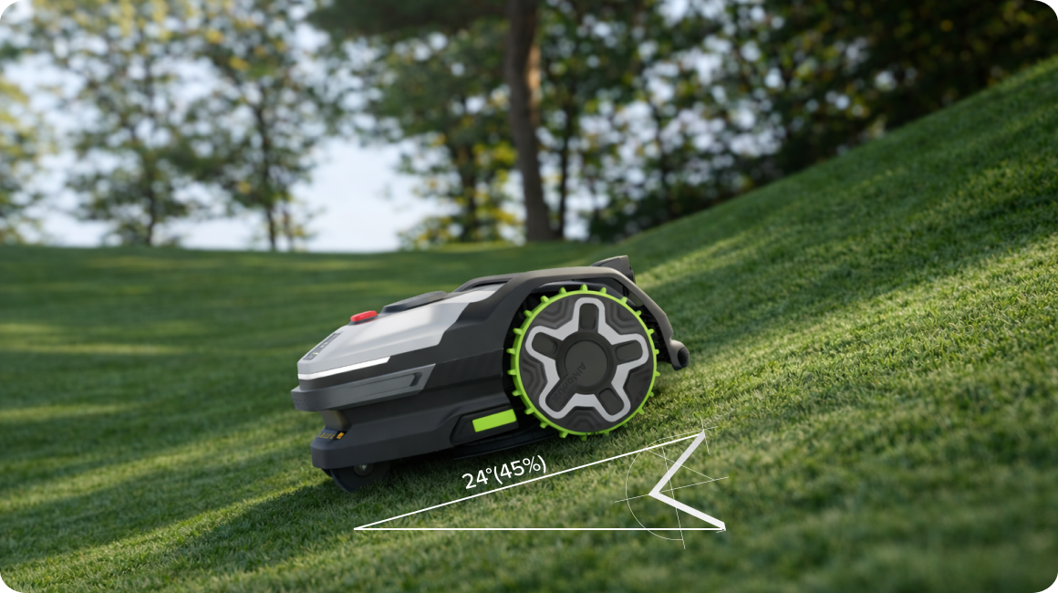 Pente maximale : 24° (45 %)