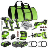 POWERALL 24V Kit d’outils électroportatifs 8 pièces - 3 Batteries