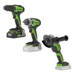 24V Perceuse + Clé à chocs + Meuleuse d'angle Kit