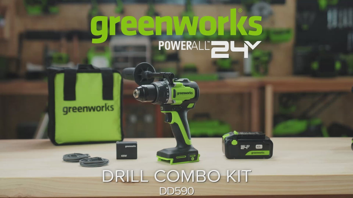 POWERALL 24V PRO Perceuse à percussion 90Nm - Batterie 4Ah